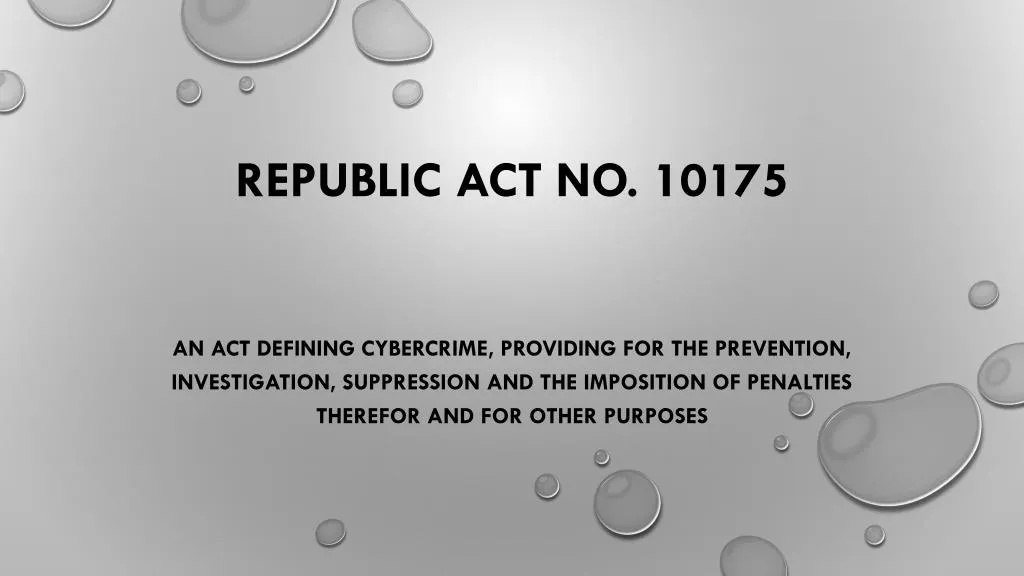 republic act no 10175 n.