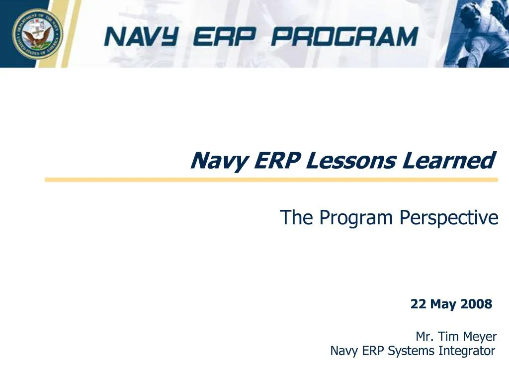 PPT Navy ERP Lessons Learned PowerPoint Presentation Free Download 