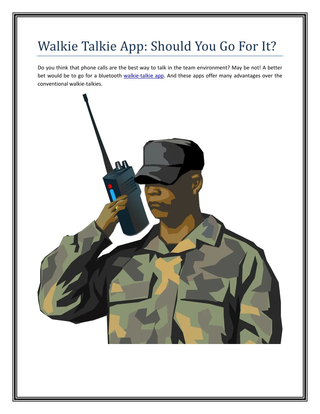 walkie talkie app should you go for it n.