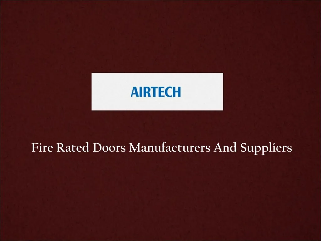 fire rated doors manufacturers and suppliers n.