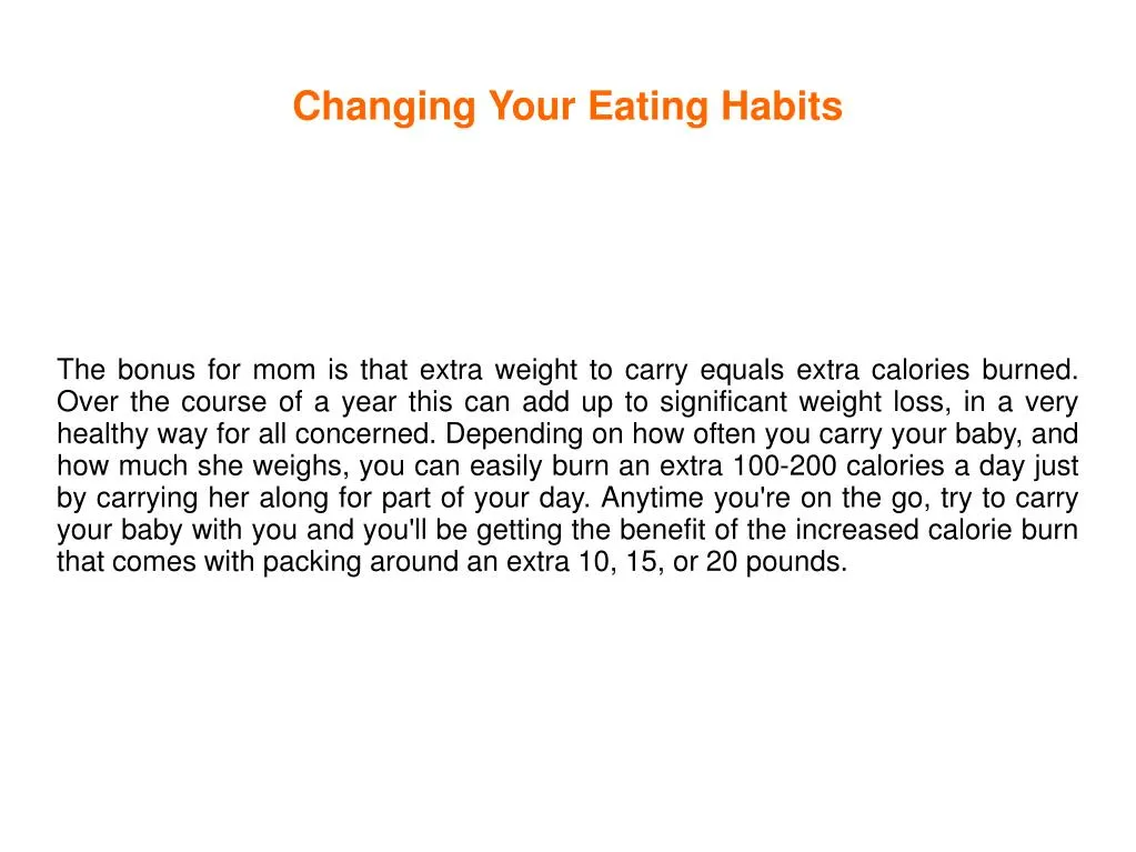 changing your eating habits n.