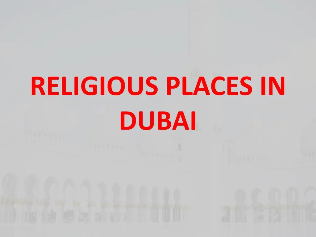 religious places in dubai n.