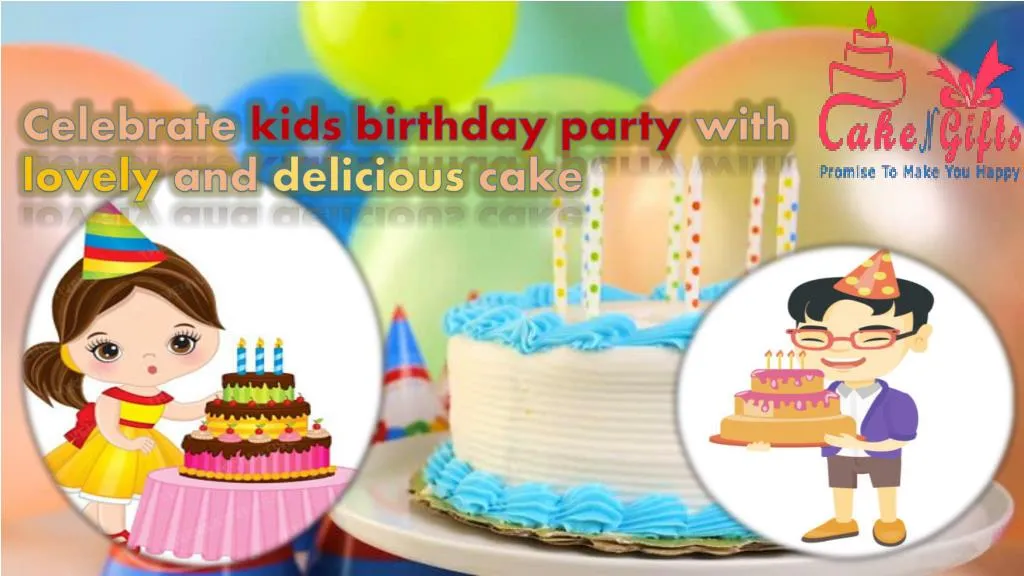 celebrate kids birthday party with lovely and delicious cake n.