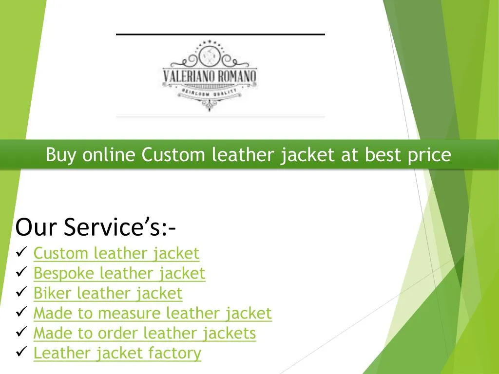 buy online custom leather jacket at best price n.