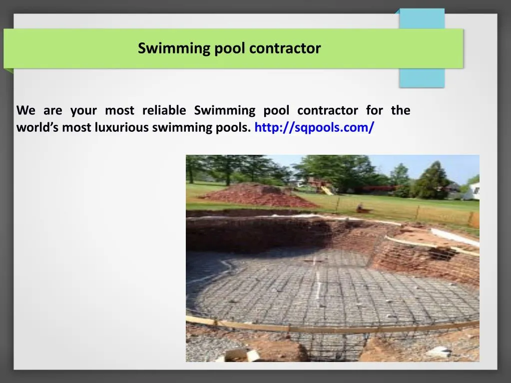 swimming pool contractor n.