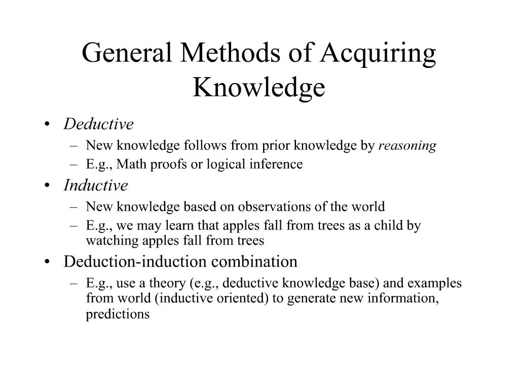 methods of acquiring knowledge problem solving and scientific method ppt