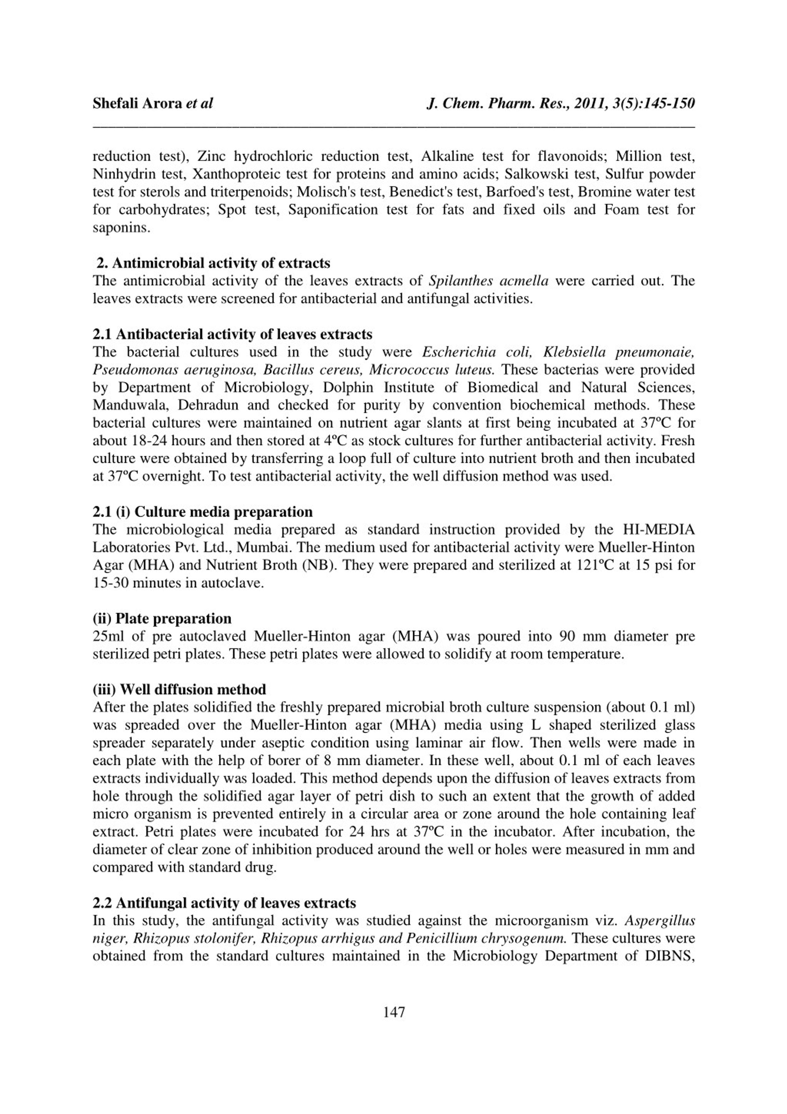 PPT - Phytochemical and antimicrobial studies on the leaves of ...