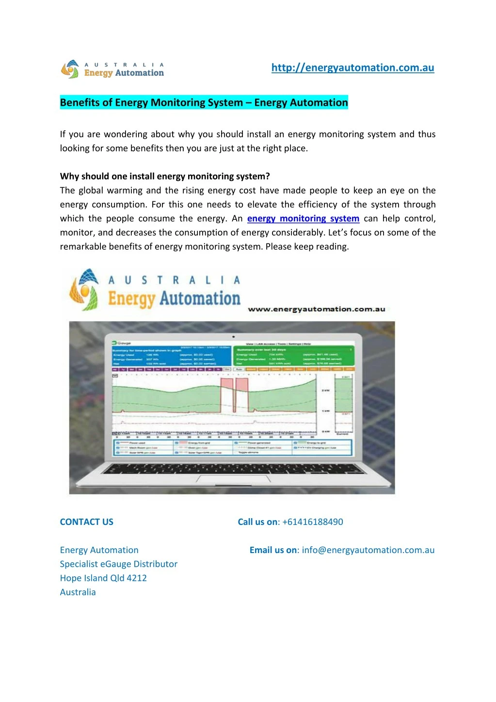 PPT Benefits of Energy Monitoring System Energy Automation