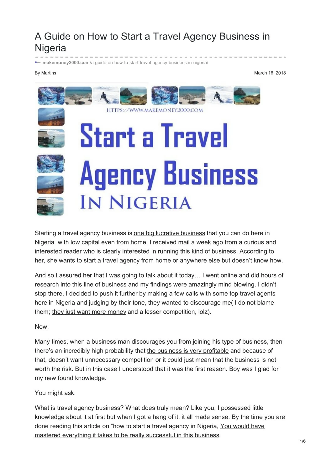 Ppt How To Start A Travel Agency Business In Nigeria Powerpoint Presentation Id 7815243