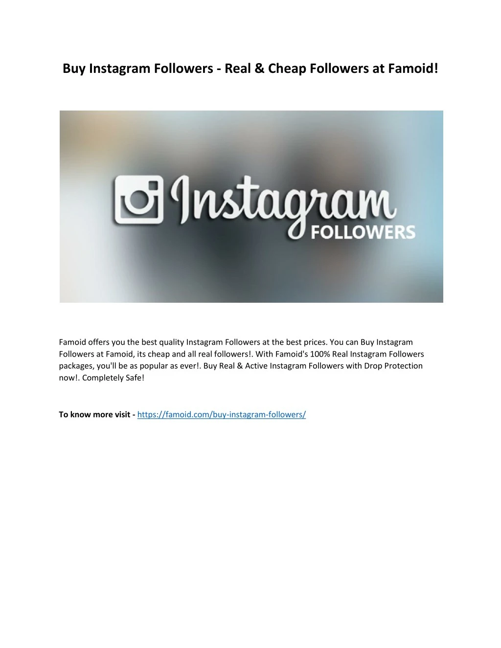 Instagram followers free famoid