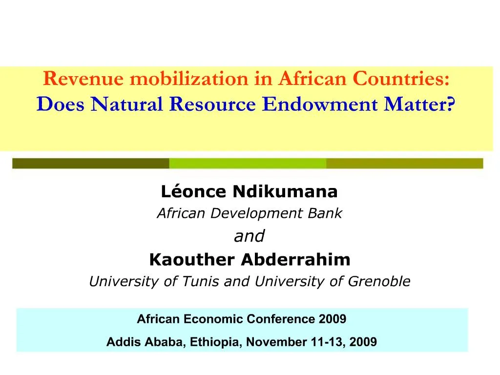 PPT Revenue mobilization in African Countries Does Natural Resource