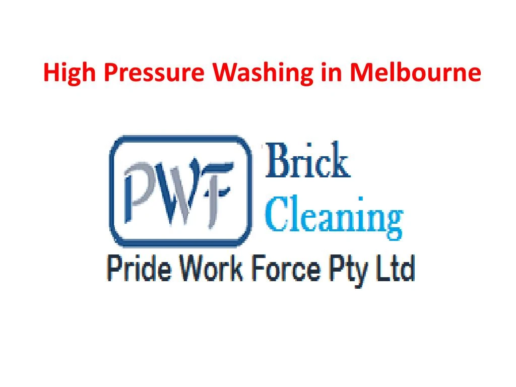 high pressure washing in melbourne n.