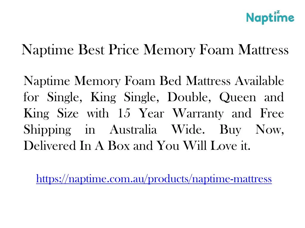 naptime best price memory foam mattress n.