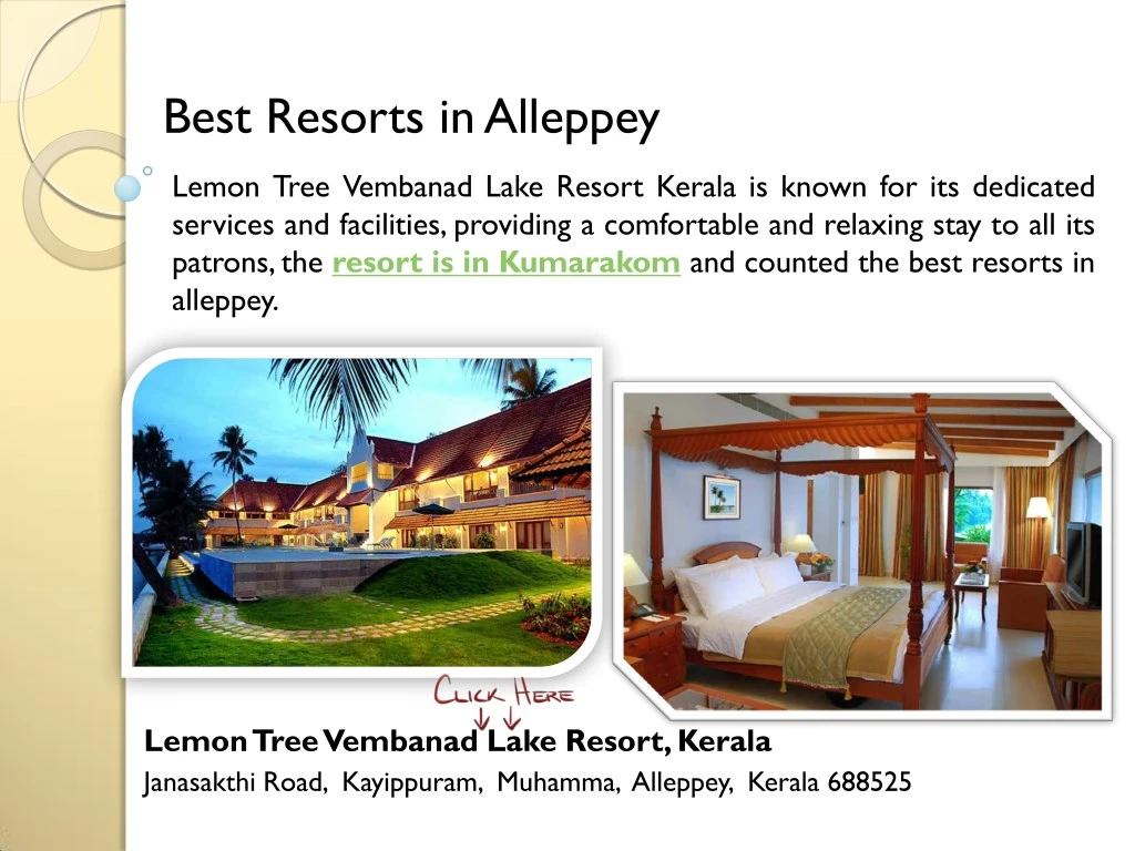 best resorts in alleppey n.