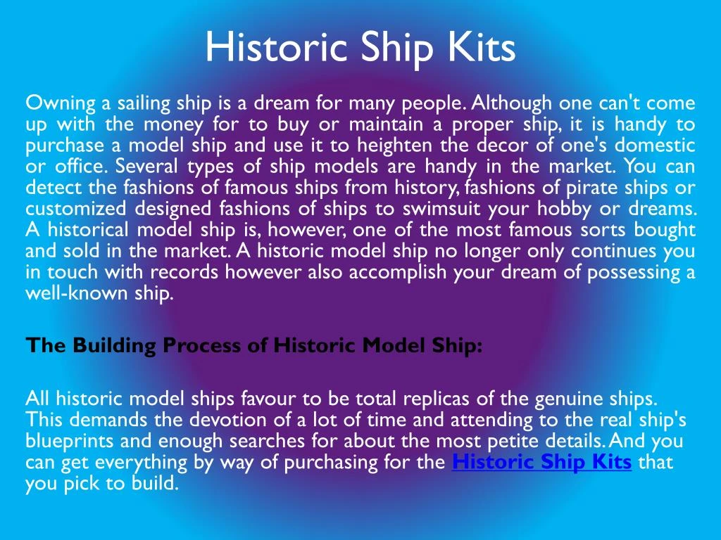 historic ship kits n.