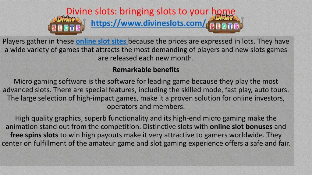 divine slots bringing slots to your home n.