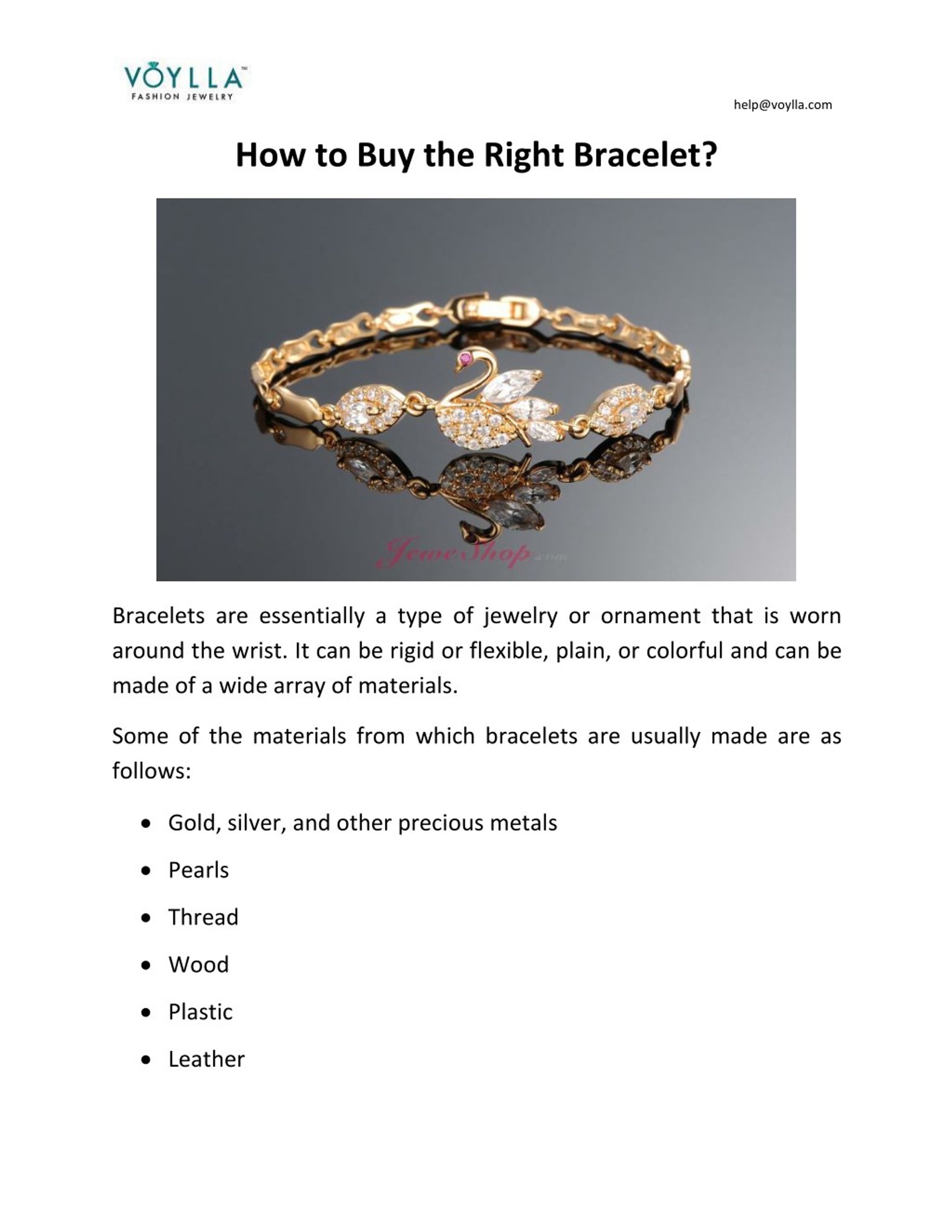Buy Voylla Pearly White Rose Gold Bracelet Online