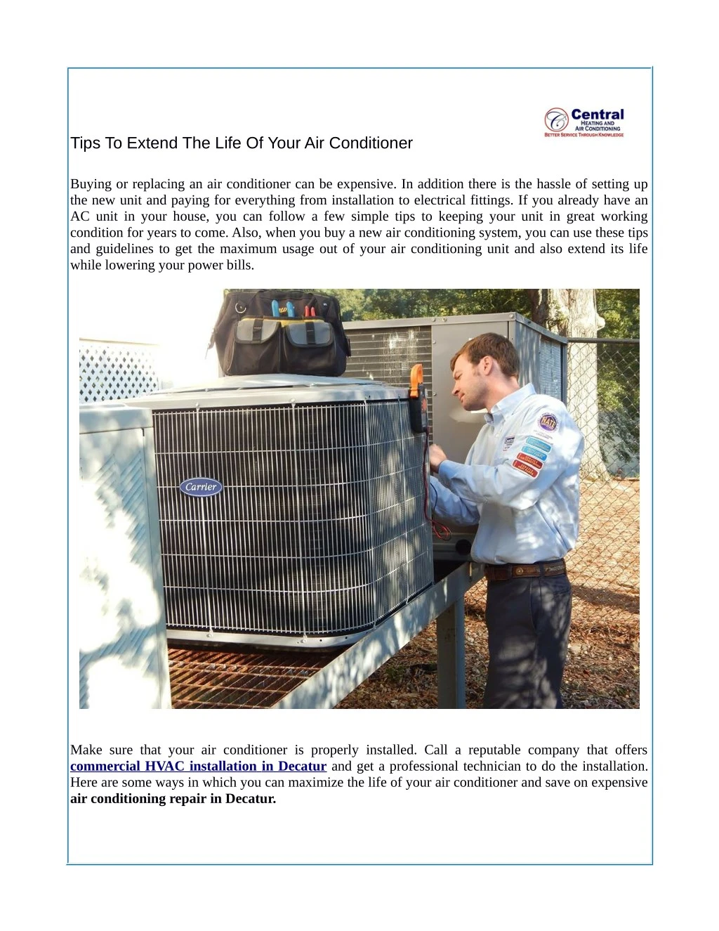 tips to extend the life of your air conditioner n.