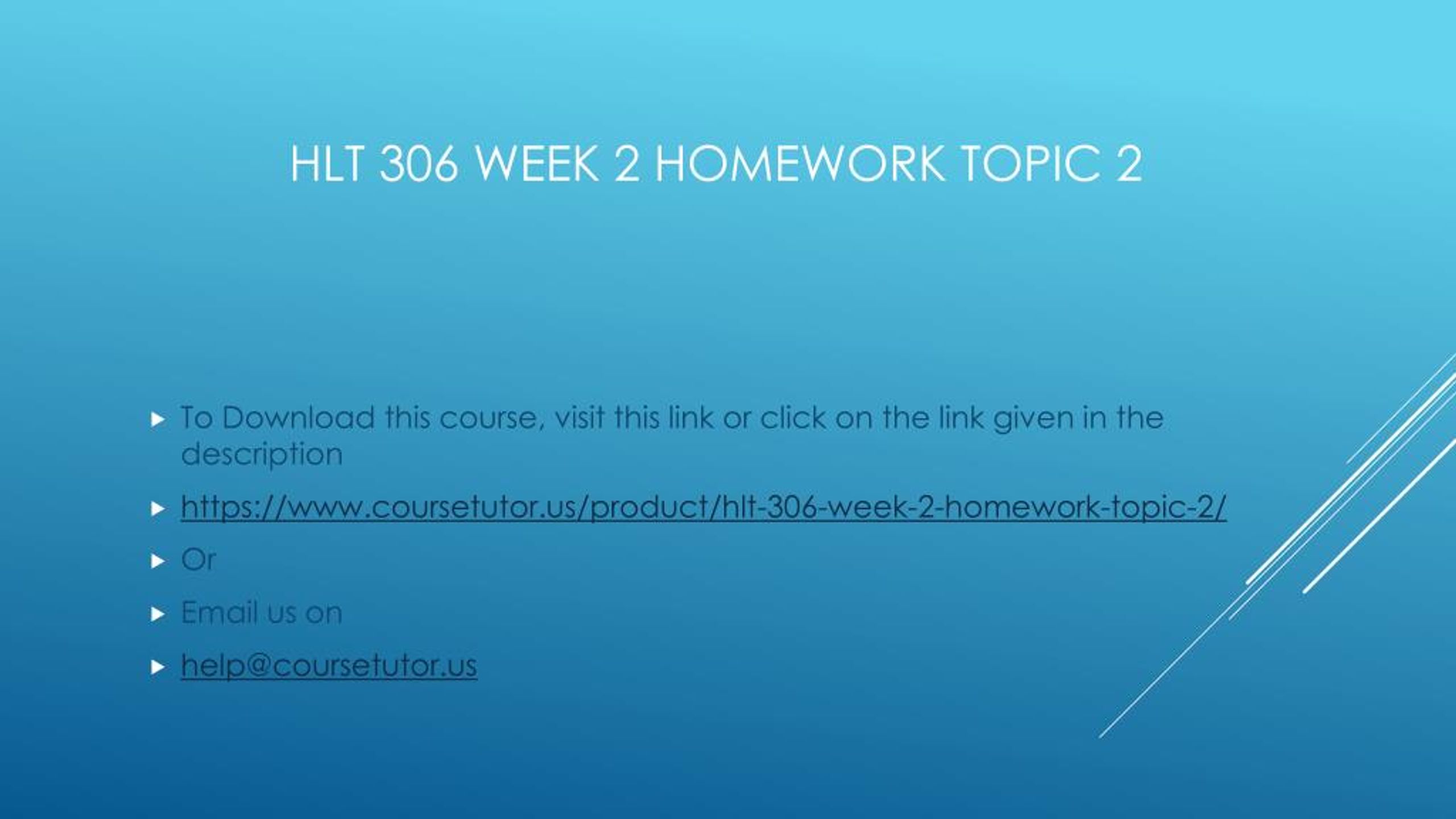 homework topic 2