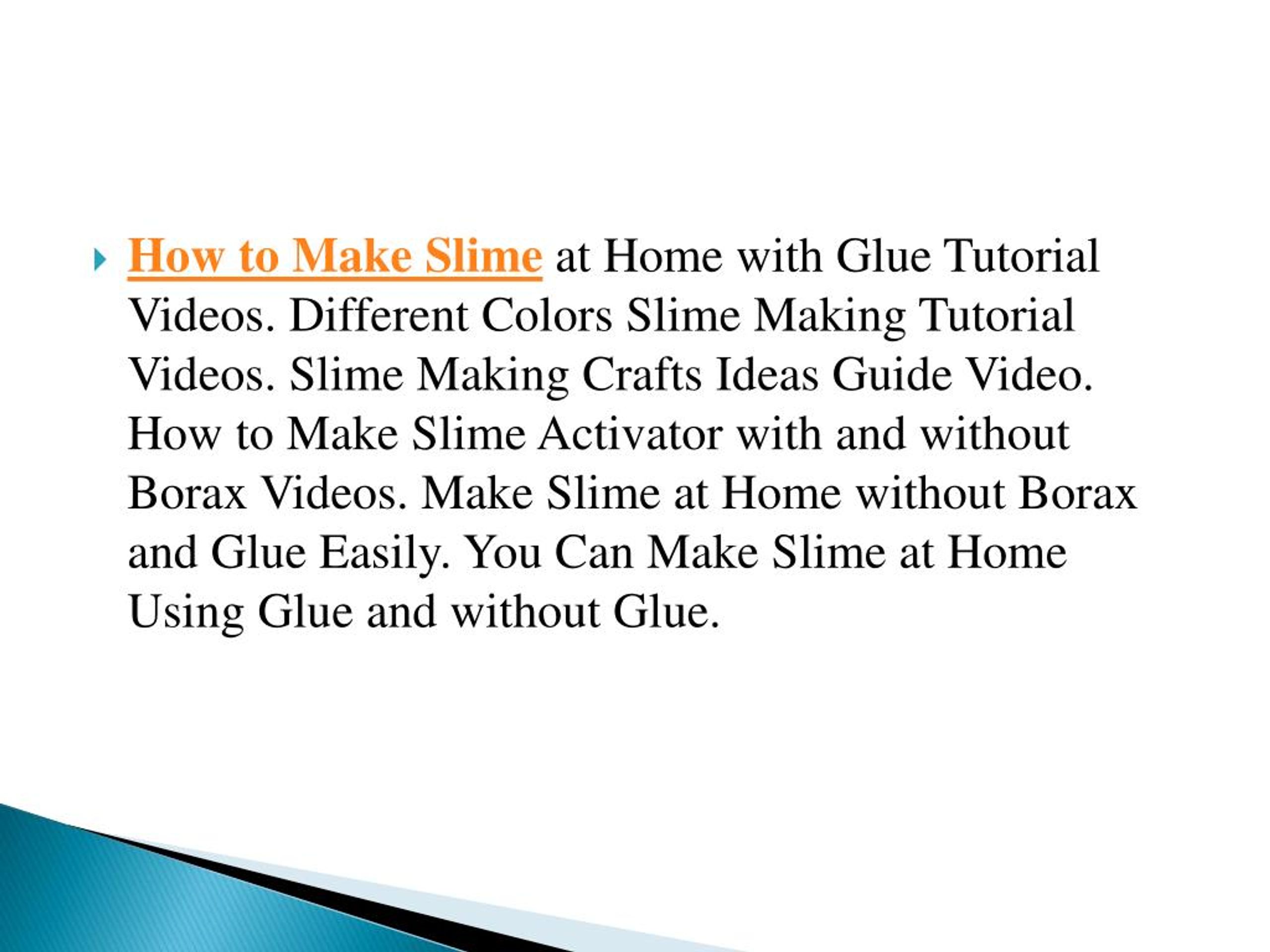 Ppt How To Make Slime Step By Step Different Methods Of