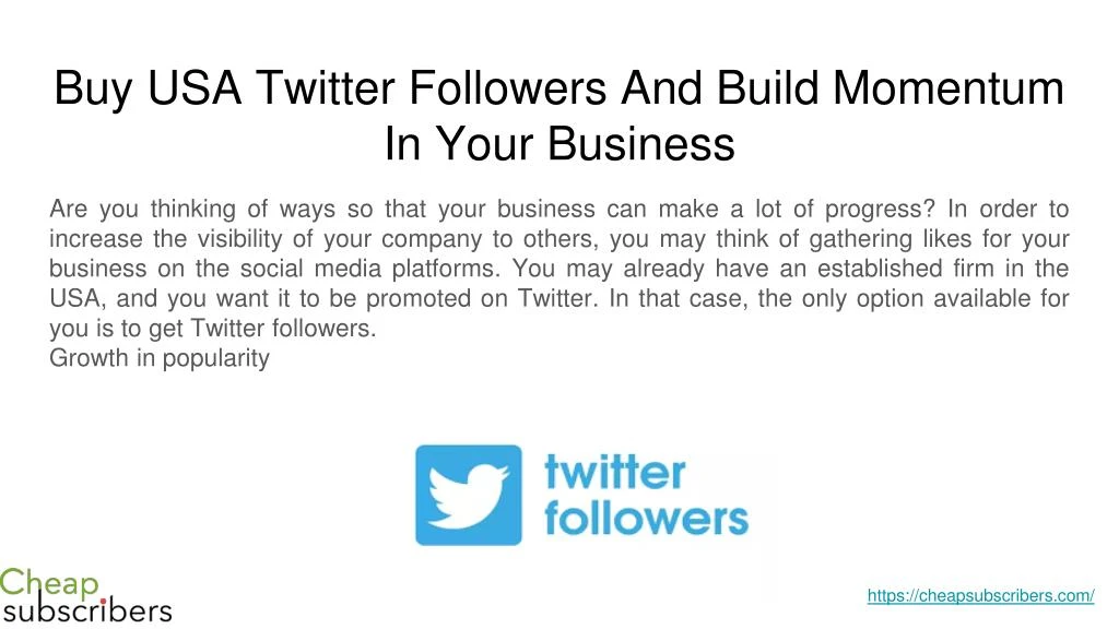 PPT - Buy USA Twitter Followers And Build Momentum In Your Business ...