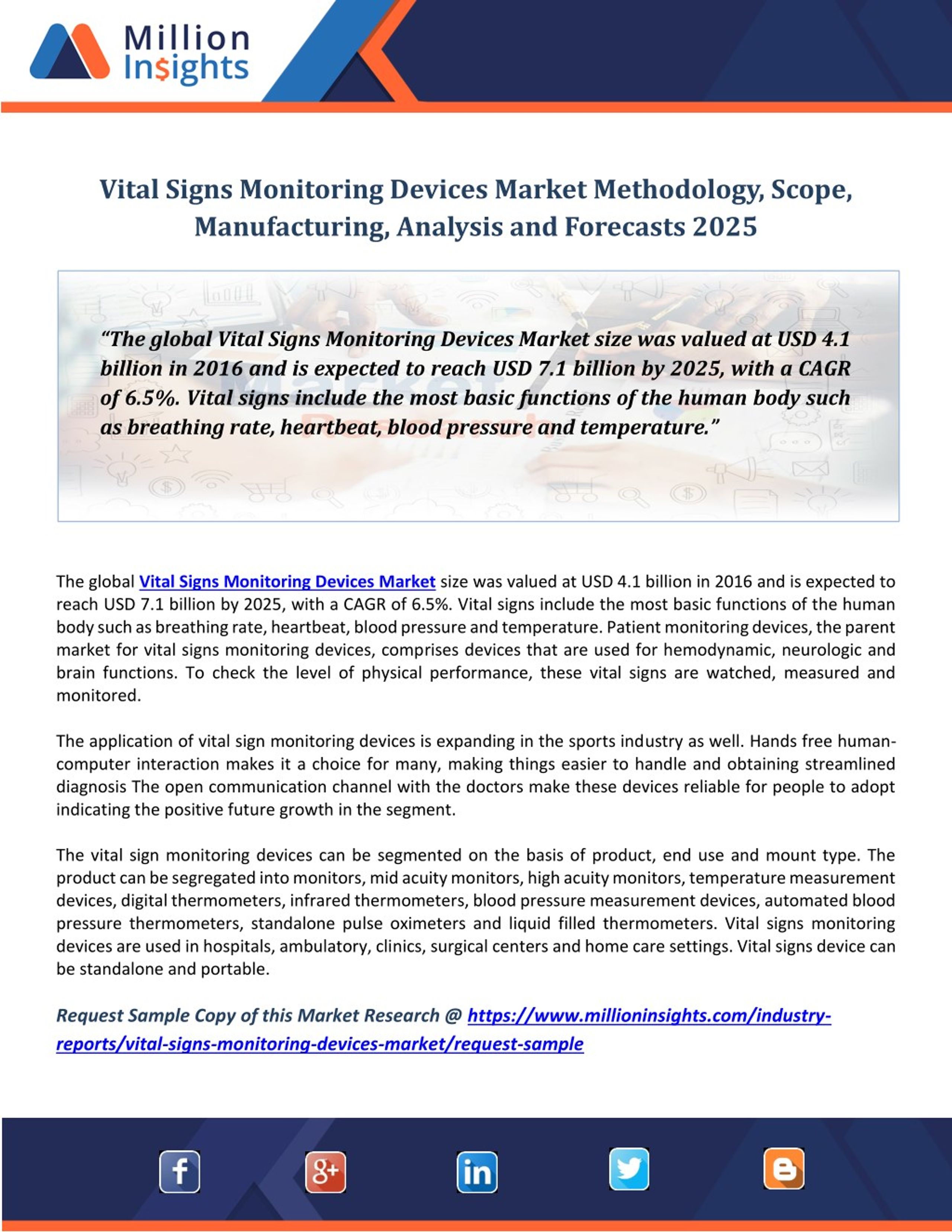 PPT - Vital Signs Monitoring Devices Market Methodology, Scope ...