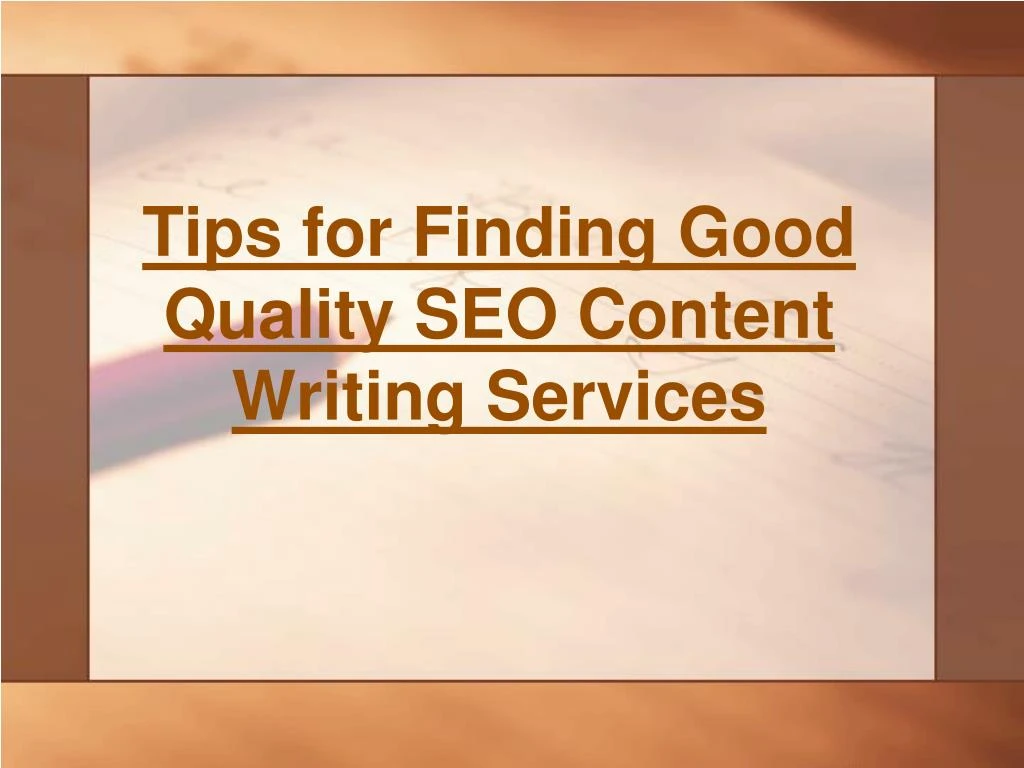 tips for finding good quality seo content writing services n.