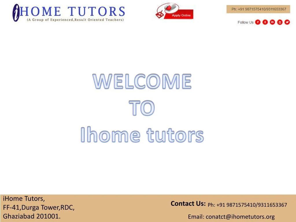 welcome to ihome tutors n.