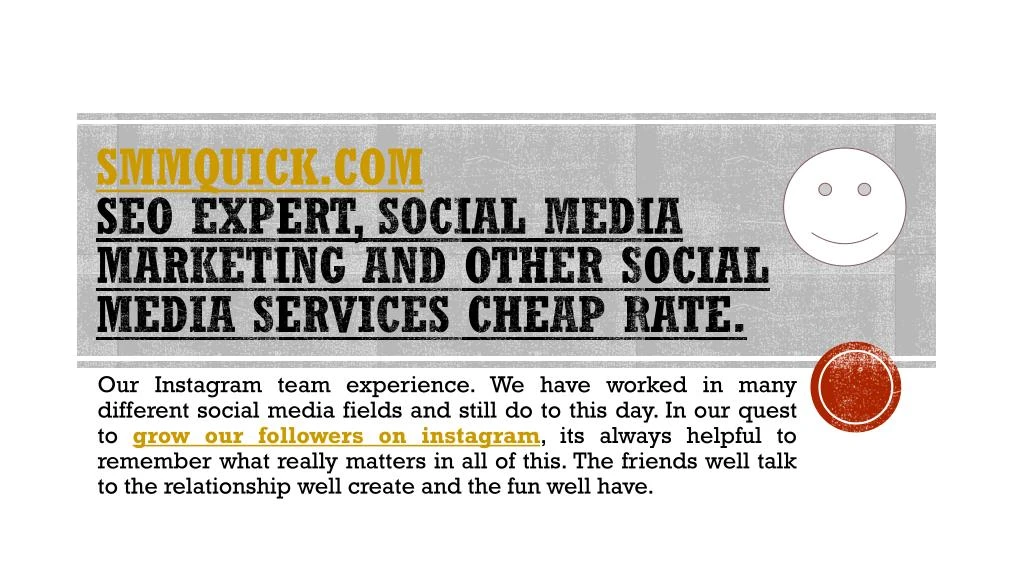 smmquick comseo expert social media marketing and other social - instagram followers seo clerks