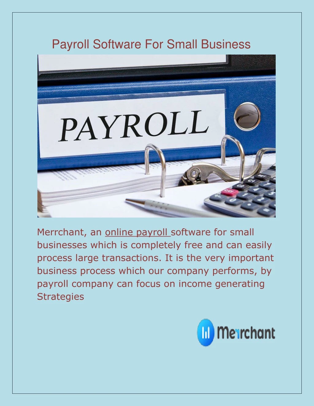 PPT - Payroll Software For Small Business PowerPoint Presentation, Free ...