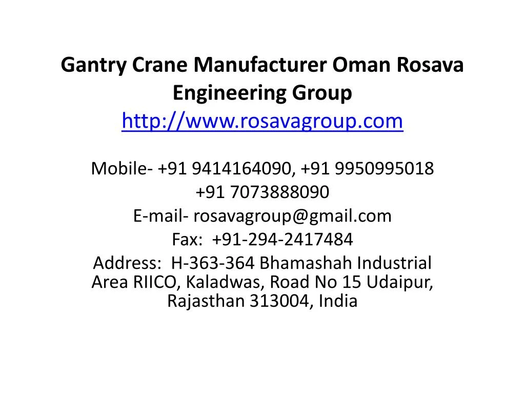 gantry crane manufacturer oman rosava engineering group http www rosavagroup com n.