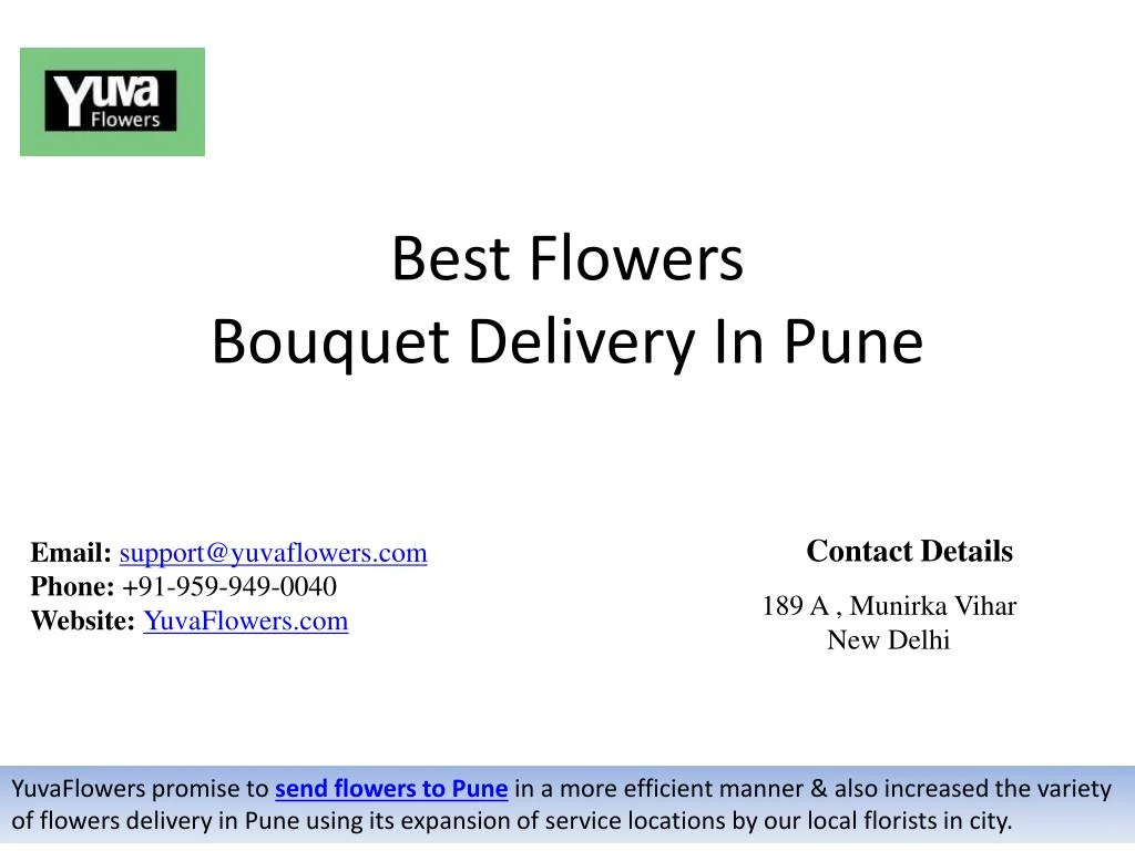 PPT Best Flowers Bouquet Delivery In Pune PowerPoint Presentation