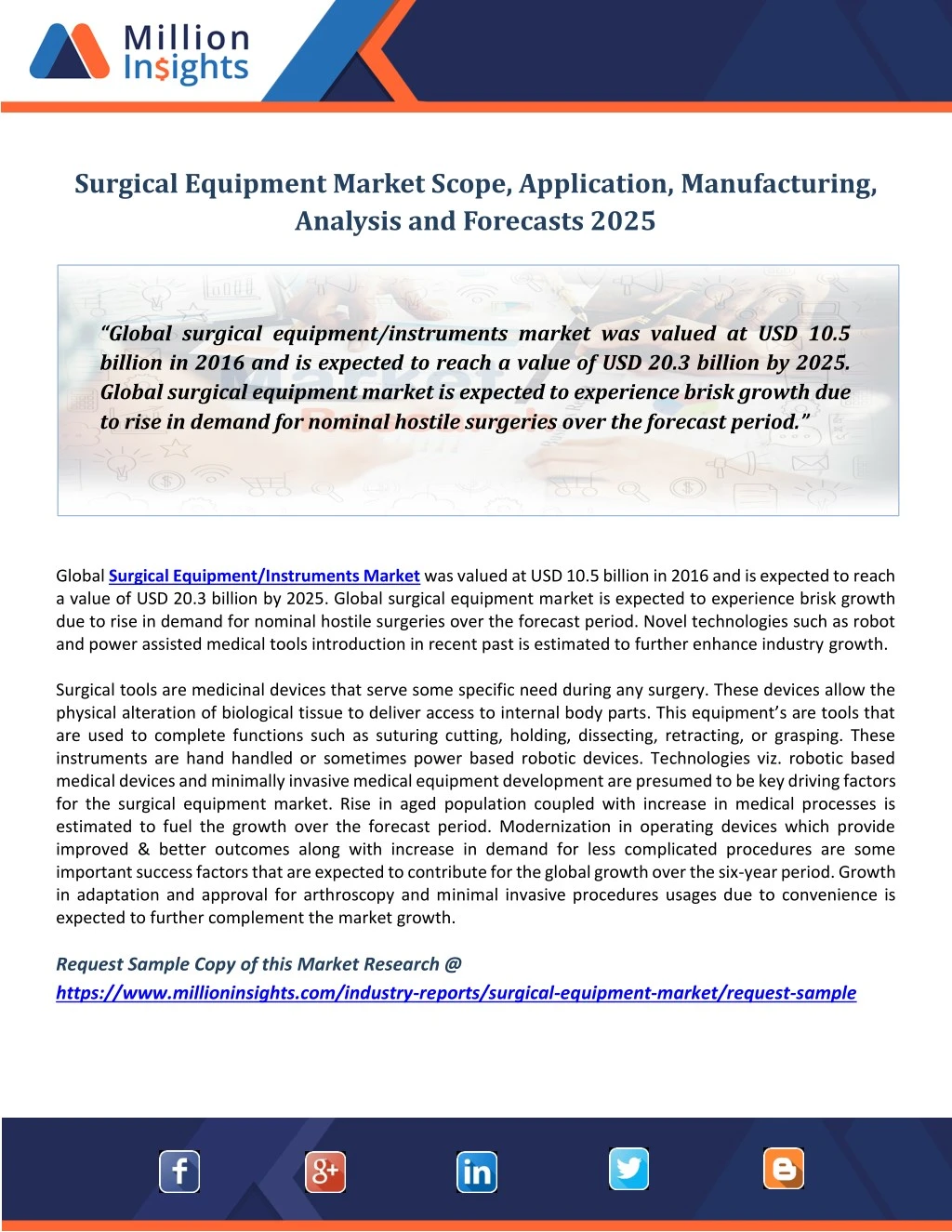 surgical equipment market scope application n.