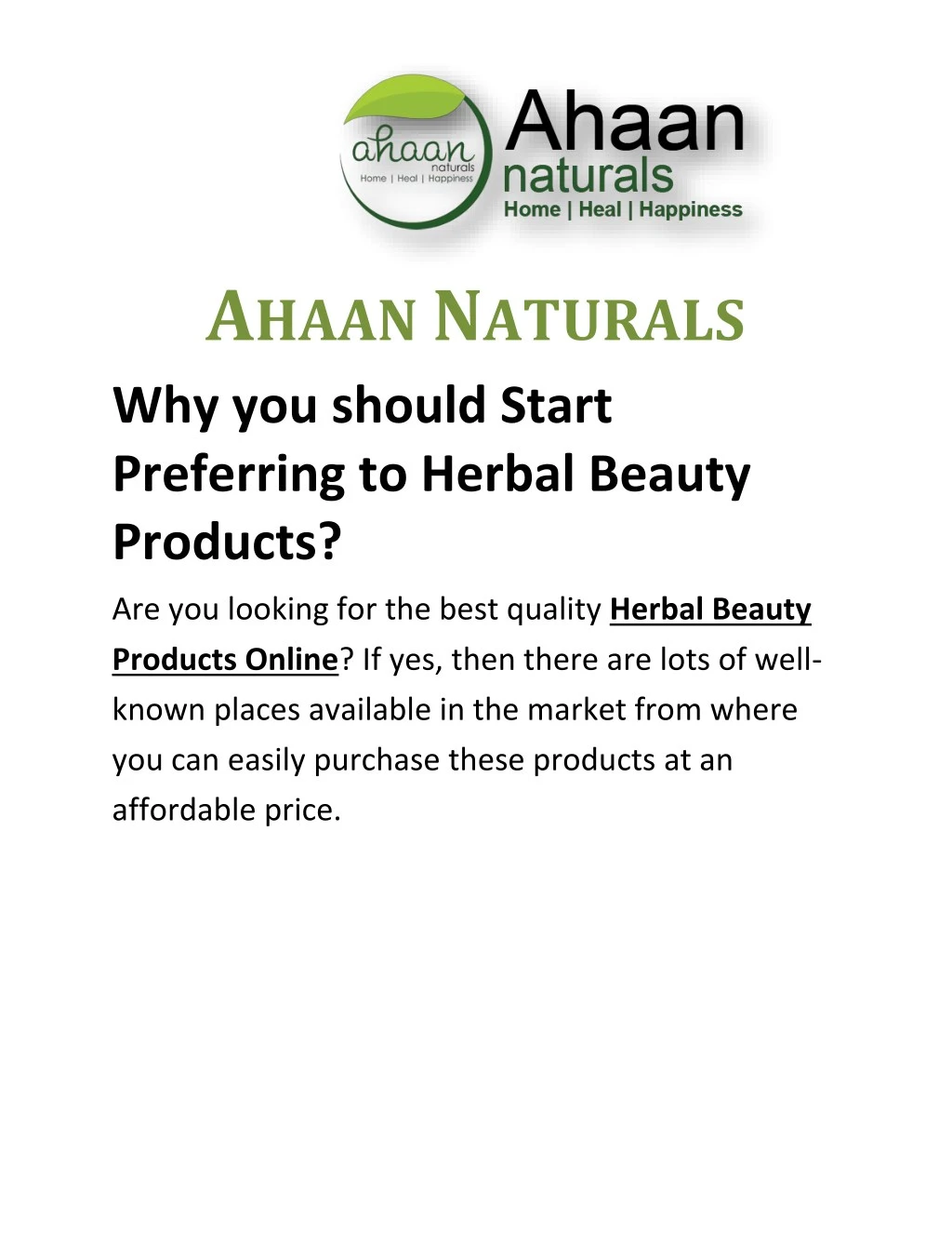 a haan n aturals why you should start preferring n.