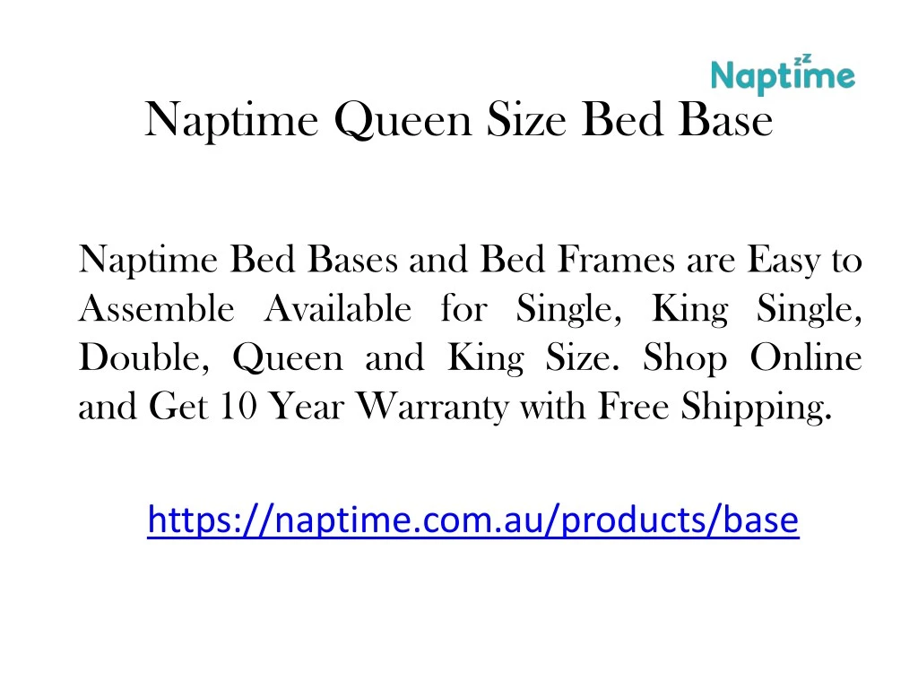 naptime queen size bed base n.