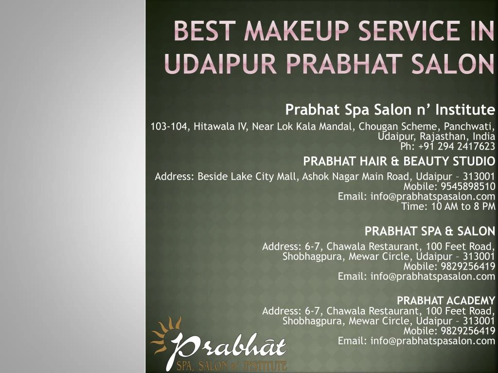 best makeup service in udaipur prabhat salon n.