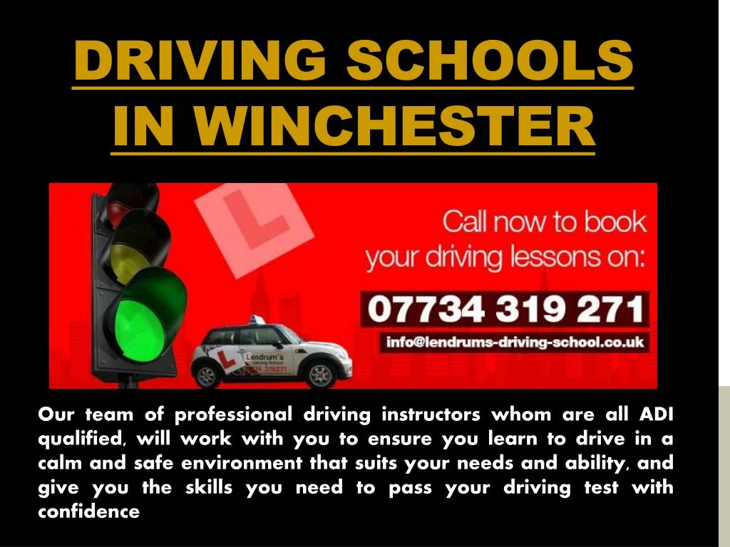 PPT Driving schools in Winchester PowerPoint Presentation, free