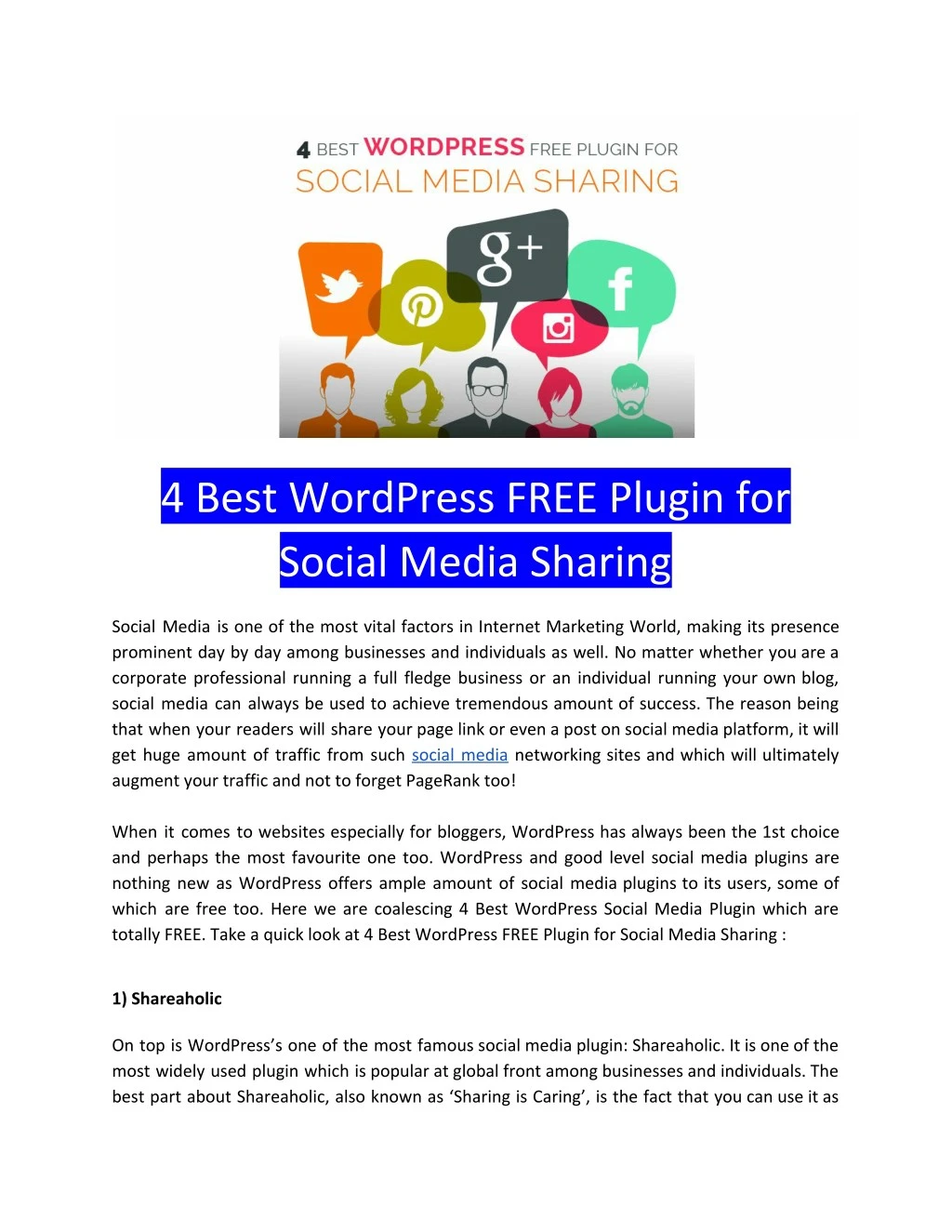 4 best wordpress free plugin for social media n.