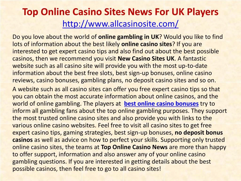 Top Online Casino Uk Top Online Casino Uk