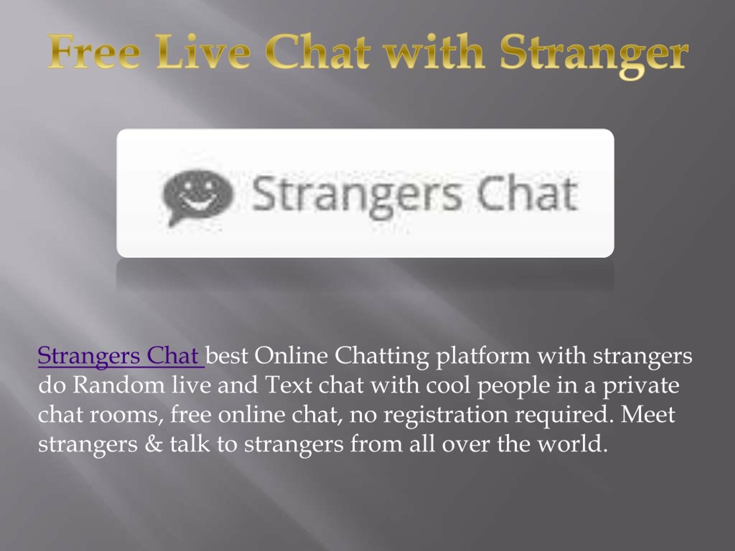Free random text chat strangers