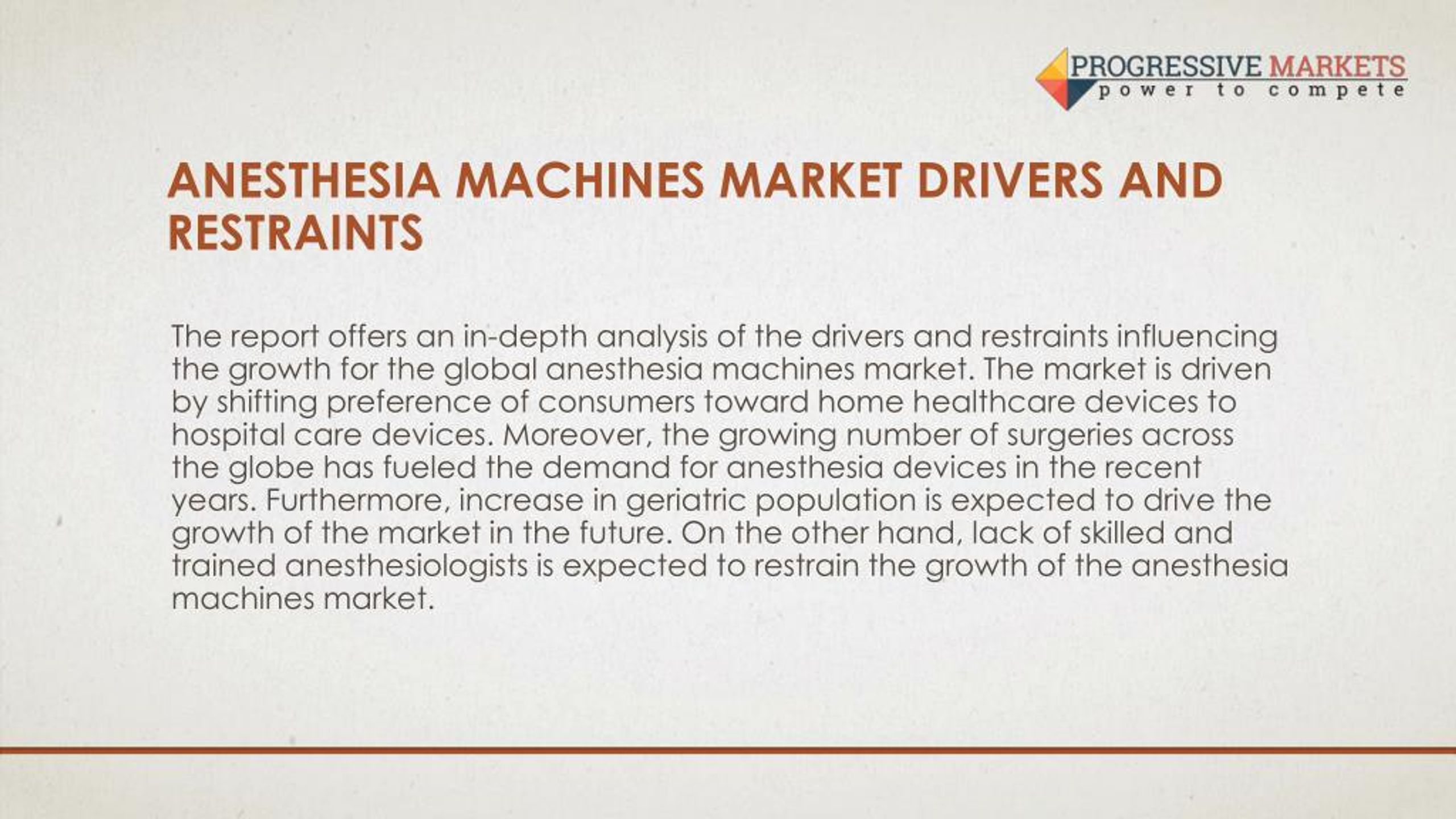 PPT Anesthesia Machines Market Global Strategic Industry Report