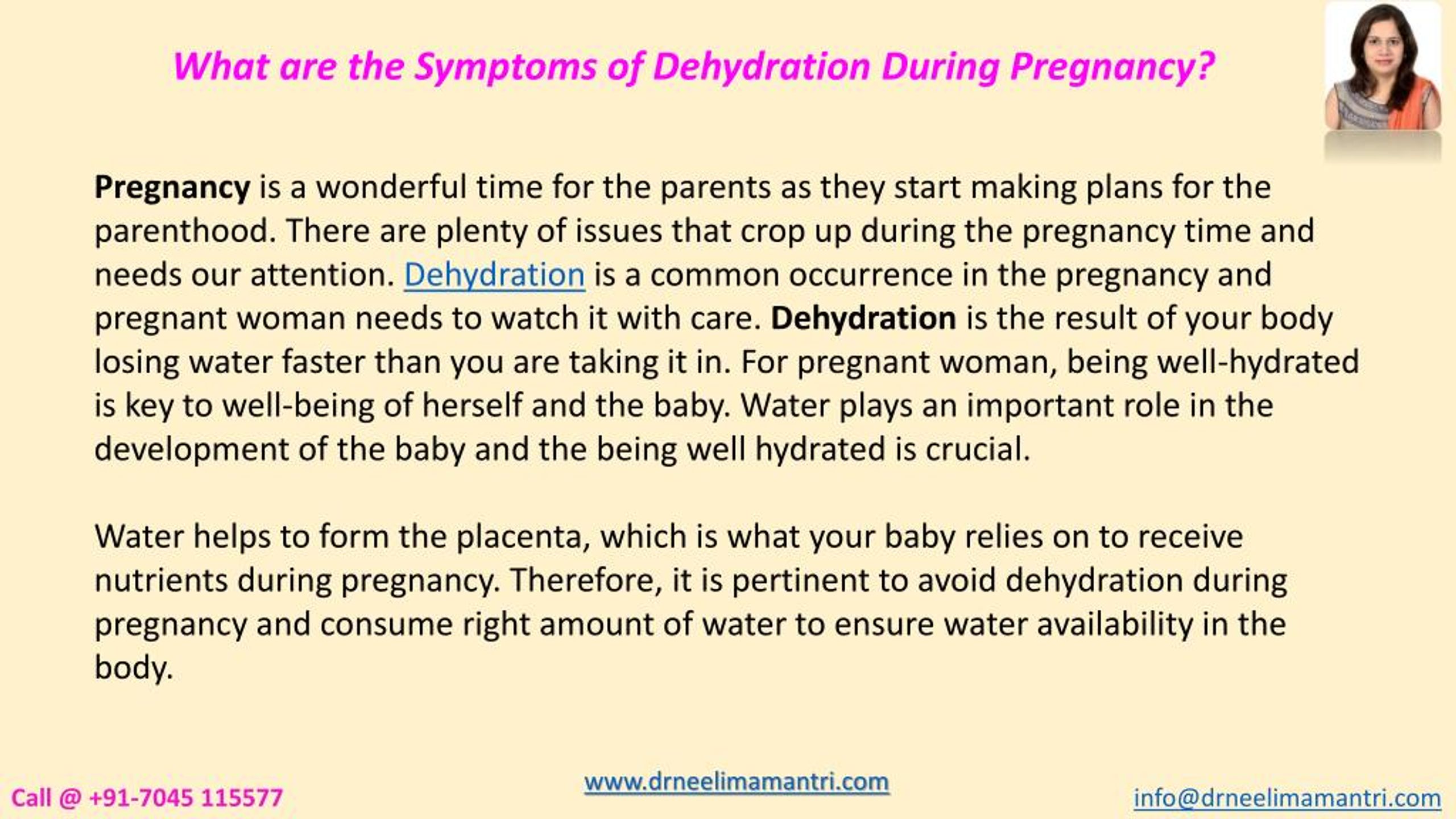 Ppt What Are The Symptoms Of Dehydration During Pregnancy Dr Neelima Mantri Powerpoint 