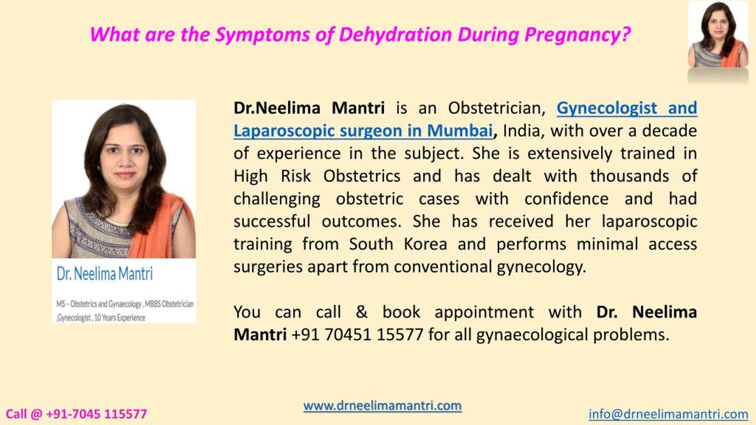 Ppt What Are The Symptoms Of Dehydration During Pregnancy Dr Neelima Mantri Powerpoint 