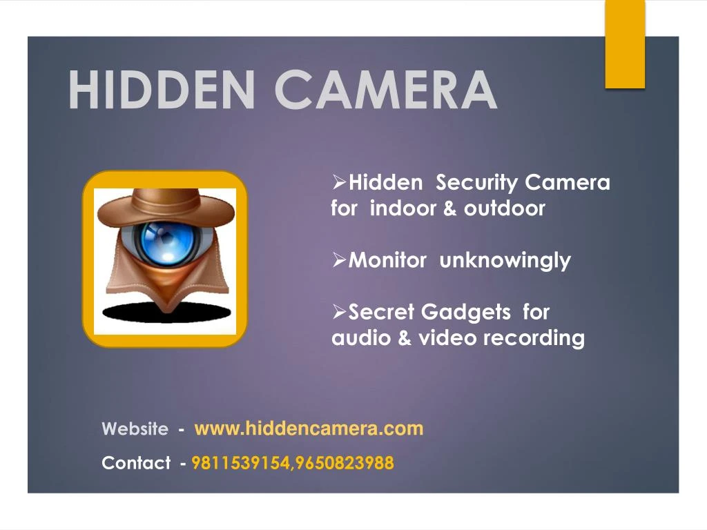 hidden camera n.