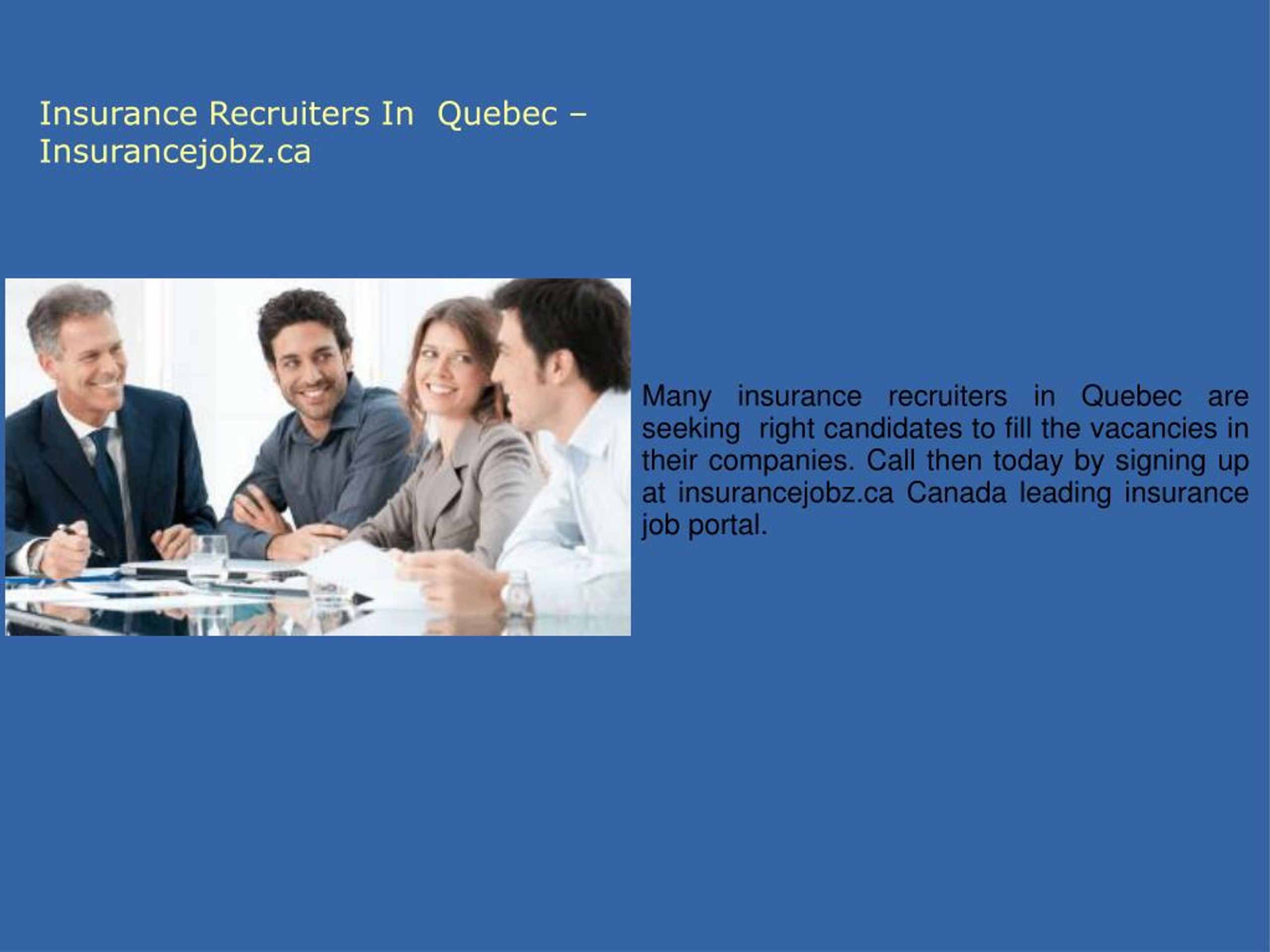 Insurance recruiters