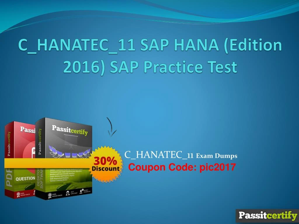 PPT - C_HANATEC_11 SAP HANA (Edition 2016) SAP Practice Test PowerPoint ...