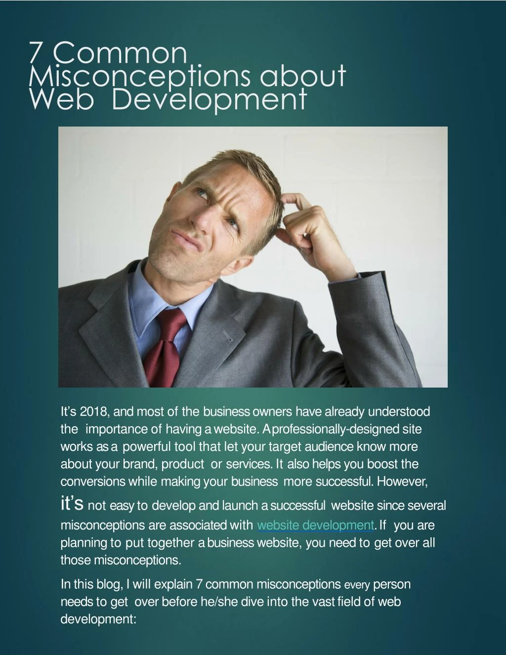 PPT - 7 Common Misconceptions About Web Development PowerPoint ...