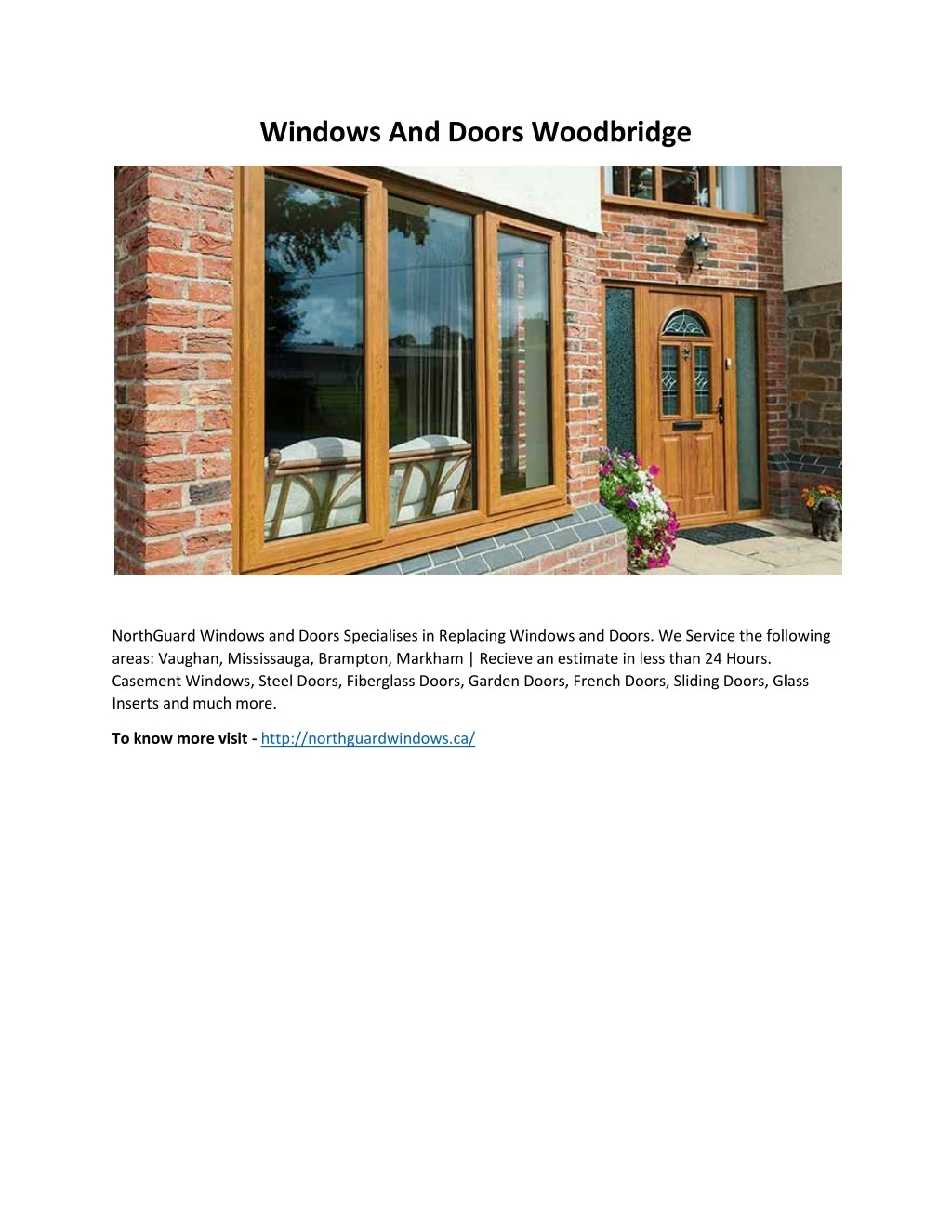 Ppt Windows And Doors Woodbridge Powerpoint Presentation