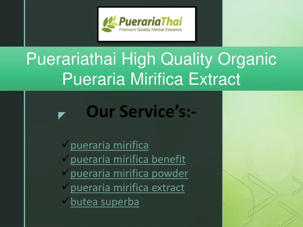 puerariathai high quality organic pueraria n.