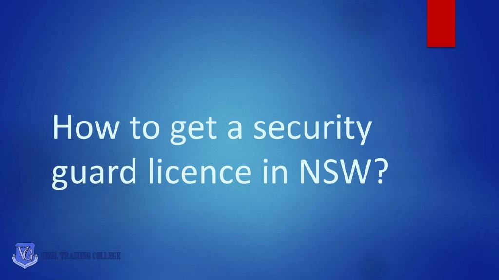 get a security licence
